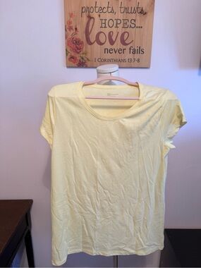 No Boundaries Light Yellow Short Sleeve Crew Tee